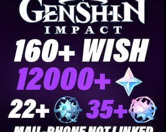 UE / Más de 12000 primogemas / Más de 160 deseos en total / Deseos Reroll Genshin Impact