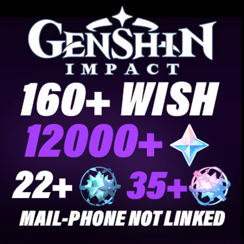 EU 12000 primogems / 160 wishes total Wishes Reroll Genshin Impact image 1