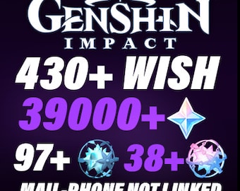 UE / 39000+ primogemas / 430+ deseos en total / Deseos Reroll Genshin Impact