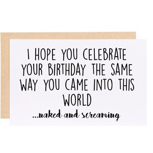 Anniversaire nu et criant, carte d'anniversaire drôle, joyeux anniversaire drôle, je t'aime plus qu'un gros enfant aime les gâteaux