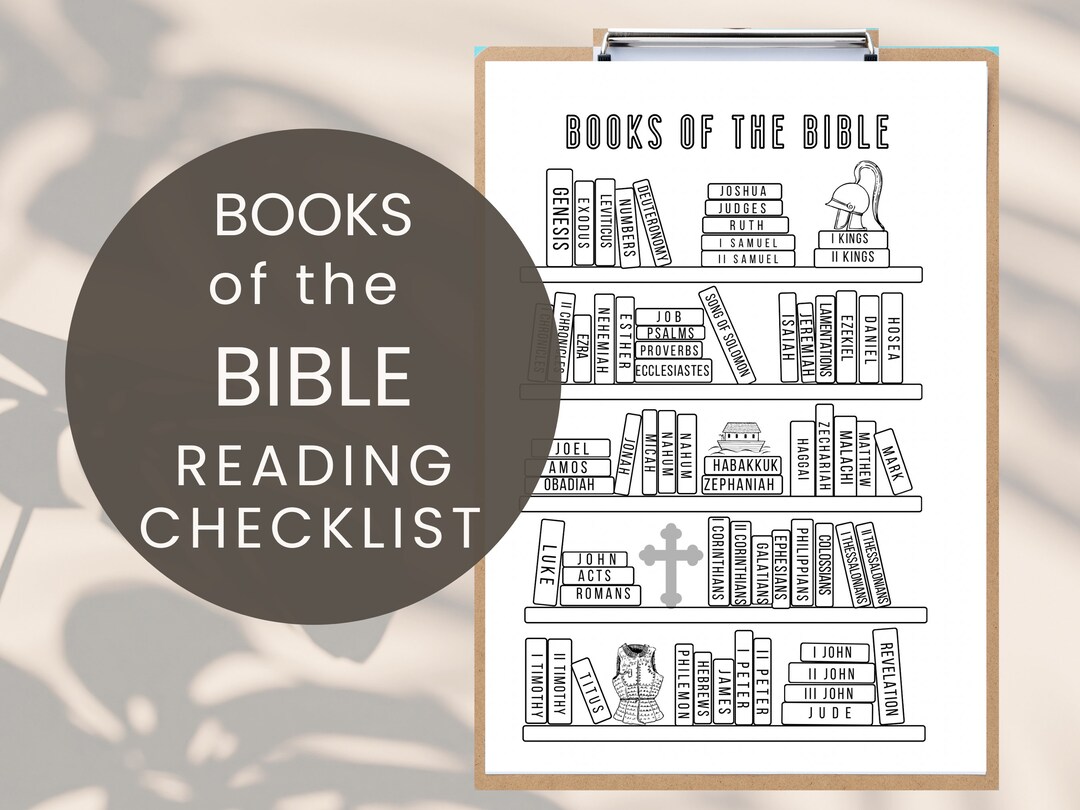 Bible Bookshelf Coloring Printable | Bible Book Tracker Printable ...