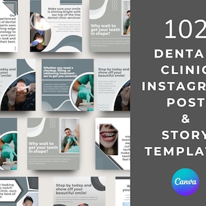 Dental Instagram Templates: Social Media Posts & Stories (102) (Digital Download)