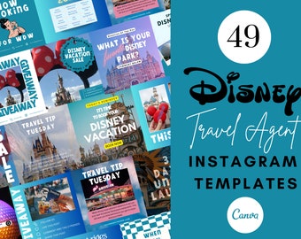 WDW Travel Agent Social Media Templates | Travel Agent Templates WDW | Travel Agent Instagram Posts | Travel Instagram Templates