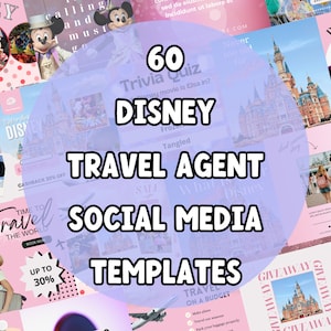 WDW Travel Agent Social Media Templates | Travel Agency Marketing | Travel Agent Instagram Posts | Travel Templates | Travel Influencer