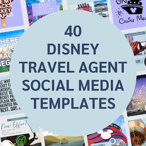 WDW Travel Agent Social Media Templates: Customizable Instagram Posts (Digital Download)