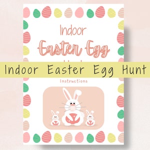 Easter Invitation | Indoor Egg Hunt | Bunny Scavenger Hunt | Easter Party | Easter Games For Kids | Indoor Bunny Games | Indoor Easter Party