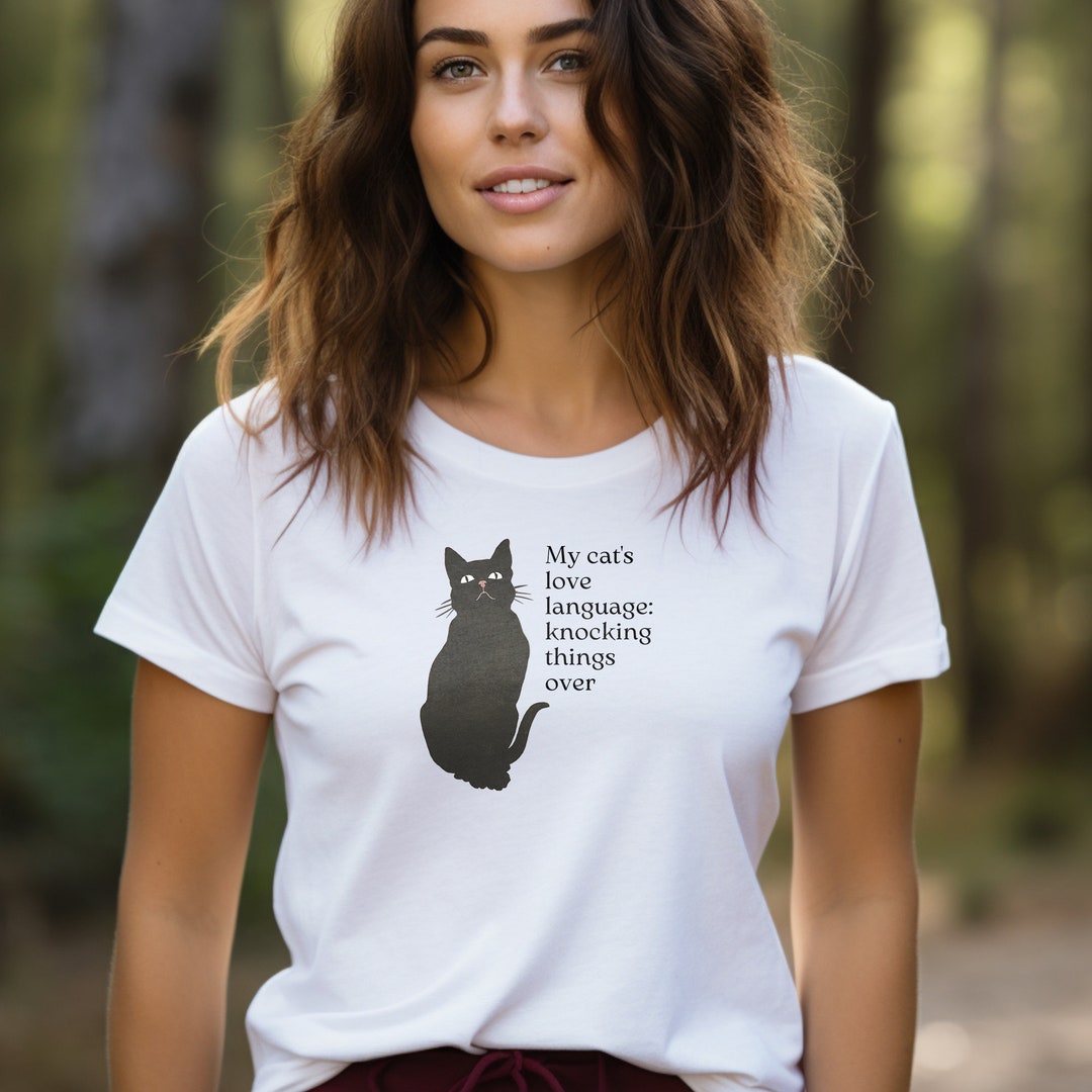 My Cats Love Language Vintage Black Cat Tshirt, Cat Lover Tshirt, Cat