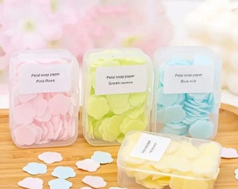 Soap Paper sheets Petal Slice For Hand Washing Portable Travel gift