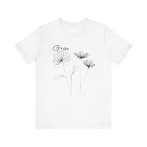Floral Tshirts, Minimalist Flowers Shirt, Cute Flower Graphic Tees, Inspirational Tshirts, Wild Flower Design Shirts, Simplistic shirt