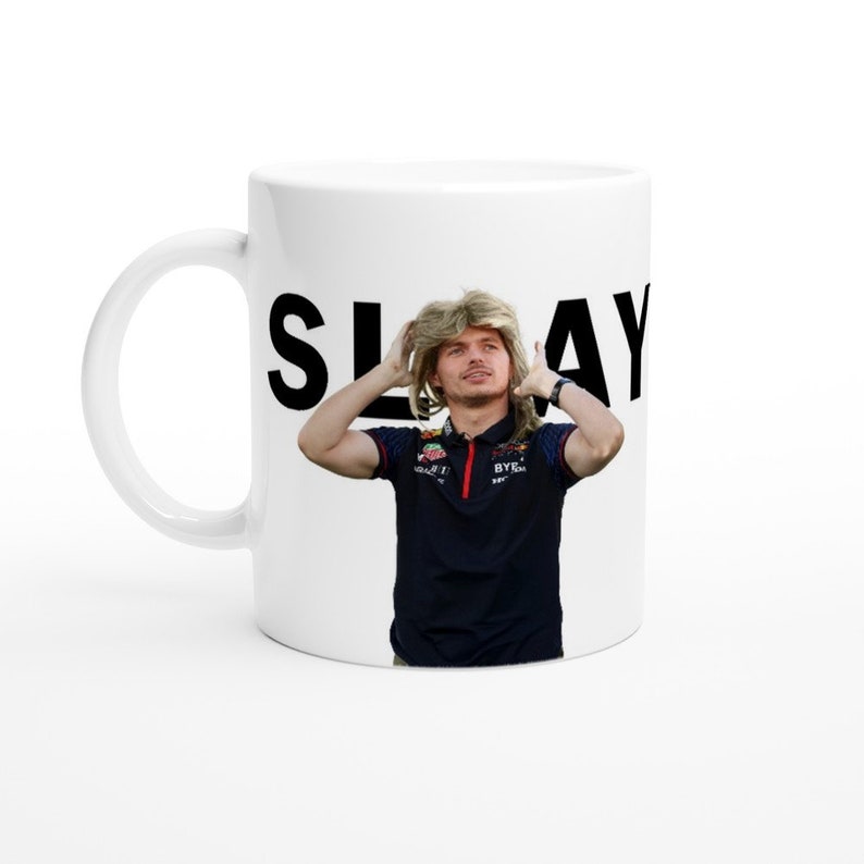 Max Verstappen SLAY Mug Ceramic White