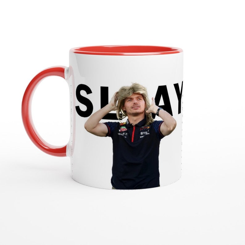 Max Verstappen SLAY Mug Ceramic Red