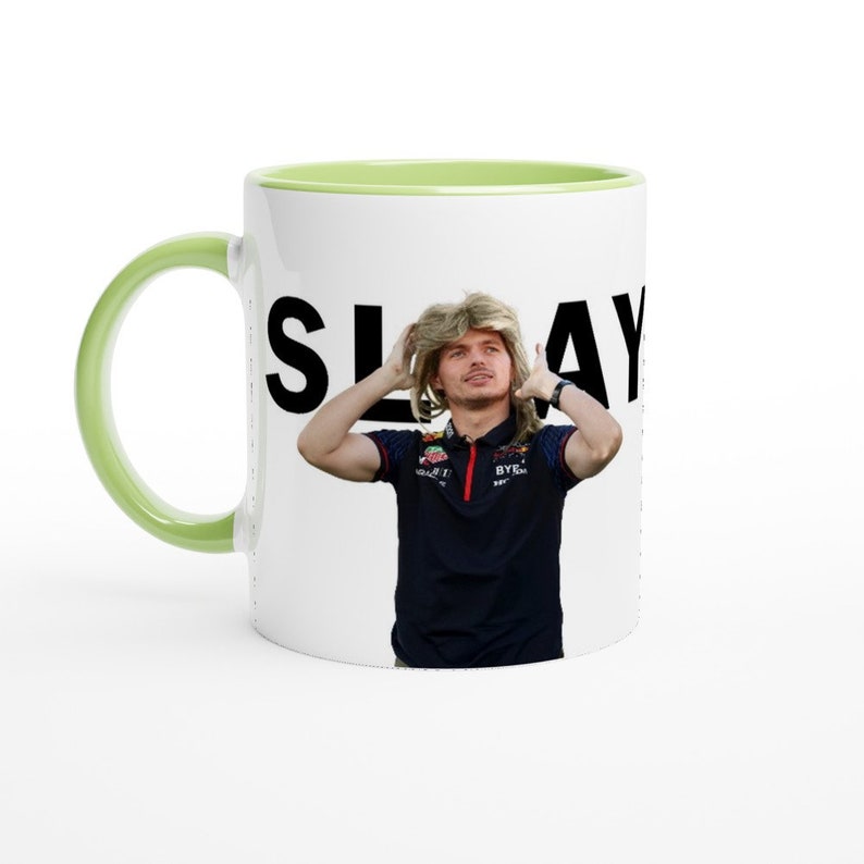 Max Verstappen SLAY Mug Ceramic Green