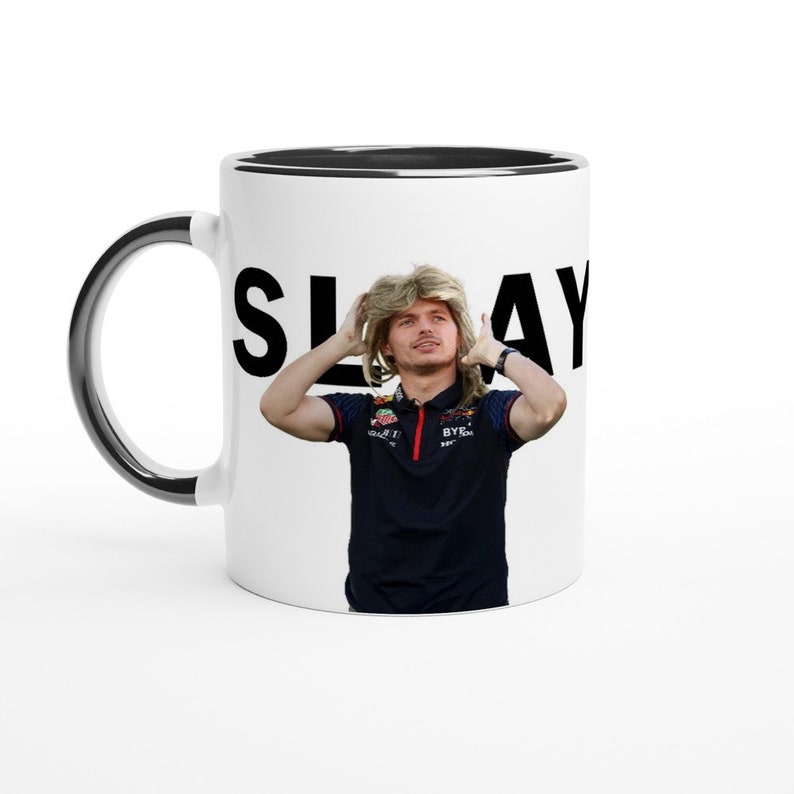 Max Verstappen SLAY Mug Ceramic Black