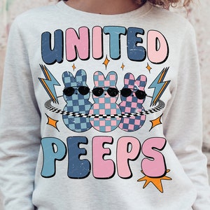 United Peeps Svg Png Clean and Distorted Versions, Easter 2024, Spring 2024, Peep Png, Easter Peep, Peep 2024 Png Svg, Kid Easter Gift Png