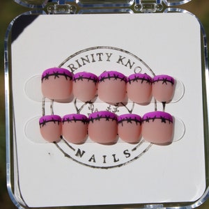 KIDS Halloween Stitch Press On Nails