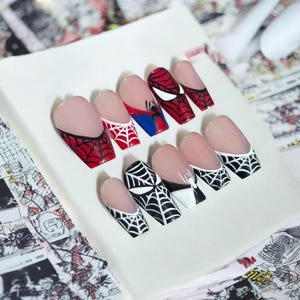 Spiderman Press On Nails
