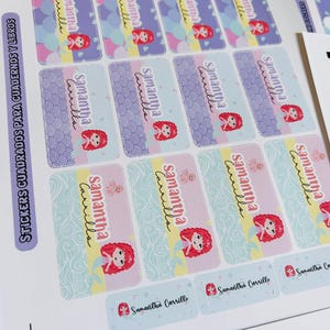 stickers / gepersonaliseerde stickers / stickers voor school / stickers voor schoolbenodigdheden / label voor school / label / aangepaste labels