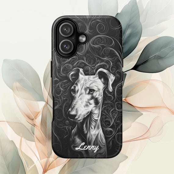 Personalized Greyhound Dog Phone Case: Custom Pet Name