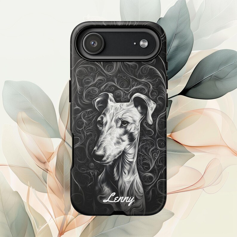 Personalized Greyhound Dog Phone Case: Custom Pet Name image 3