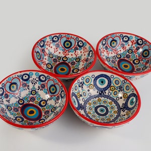 4.7-2.3 Turkish Ceramic Bowls Set, Decorative Ceramic Bowl, Turkish Bowl, Salad Serving Bowl Set, Soup Bowl, Salad Bowl Set, Ceramic Bowl