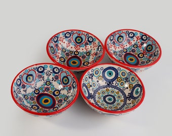 4.7-2.3 Turkish Ceramic Bowls Set, Decorative Ceramic Bowl, Turkish Bowl, Salad Serving Bowl Set, Soup Bowl, Salad Bowl Set, Ceramic Bowl