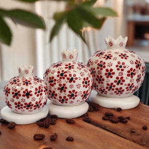 Flowers, Wedding Vase, Ceramic pomegranate, handmade Ceramic, fruit sculpture, Figurine pottery vase, Pottery table, berry decor, Wedding