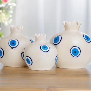 Handmade Ceramic Vase for Flowers, Modern Home Decor for Living Room, Housewarming Gift, Unique Vase, Pomegranate Vase, Turkish Vase