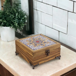 Caja de joyería hecha a mano, Caja de baratijas, Contenedor de cerámica, Caja de cerámica con tapa, Caja de joyería de cerámica, Caja de cerámica, Cerámica hecha a mano, Cerámica de arte