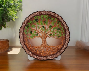 Handmade Ceramic Wall Plate 12&#39;&#39;, Hanging plate, Hand painted, Wall ceramic plate, Wall Hanging Plate, Plate, Wall Art, Ceramic Plate