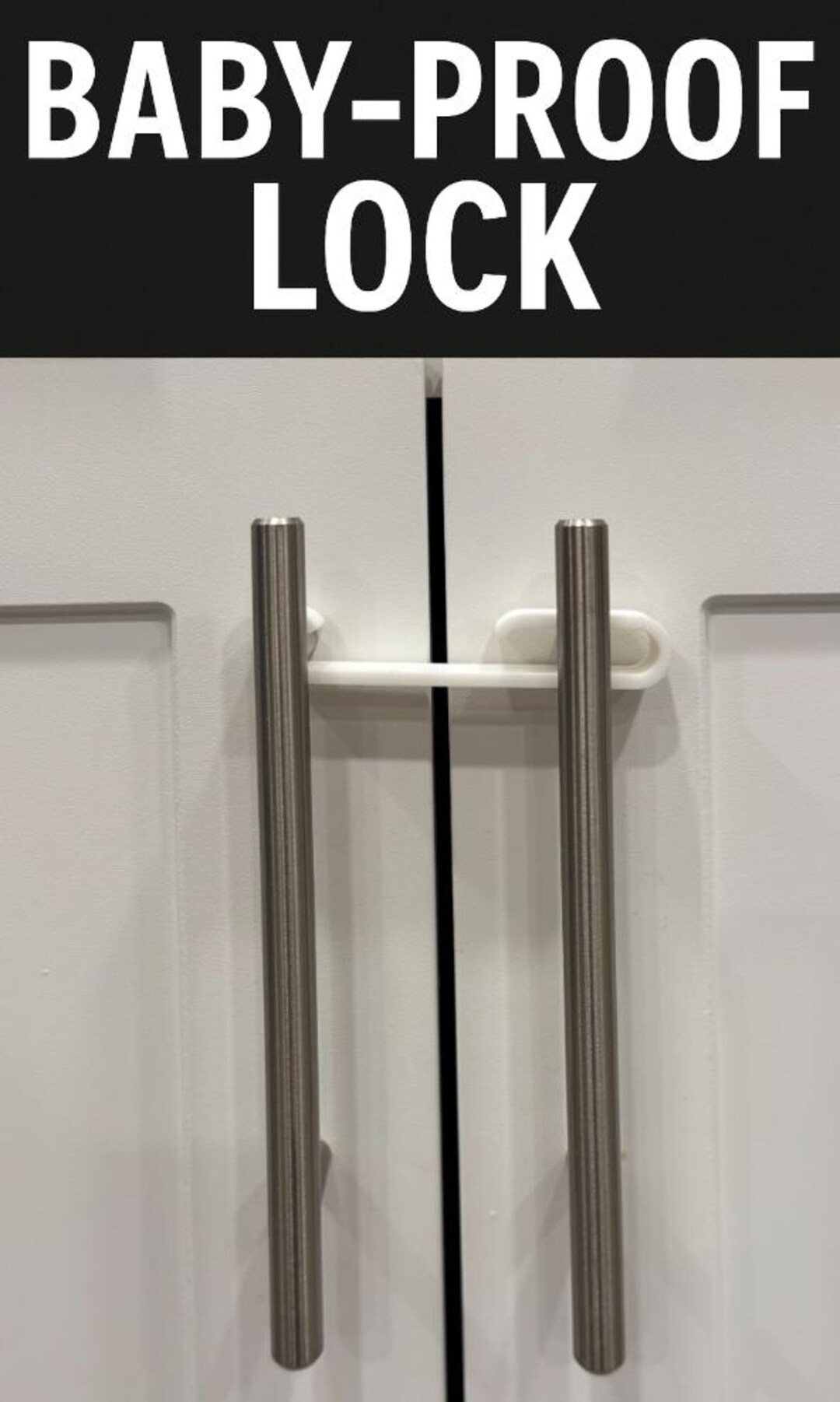 Baby-proof Cabinet Locks (6-pack), Easy One-handed Use, Easy Install ...