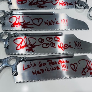 Stainless Steel Bone Saw signed by Robin Atkin Downes Medic From Team Fortress 2 image 4