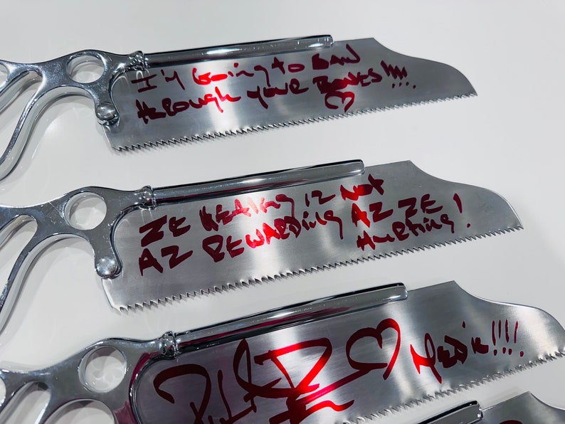 Stainless Steel Bone Saw signed by Robin Atkin Downes Medic From Team Fortress 2 image 5