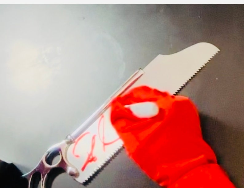 Stainless Steel Bone Saw signed by Robin Atkin Downes Medic From Team Fortress 2 image 6
