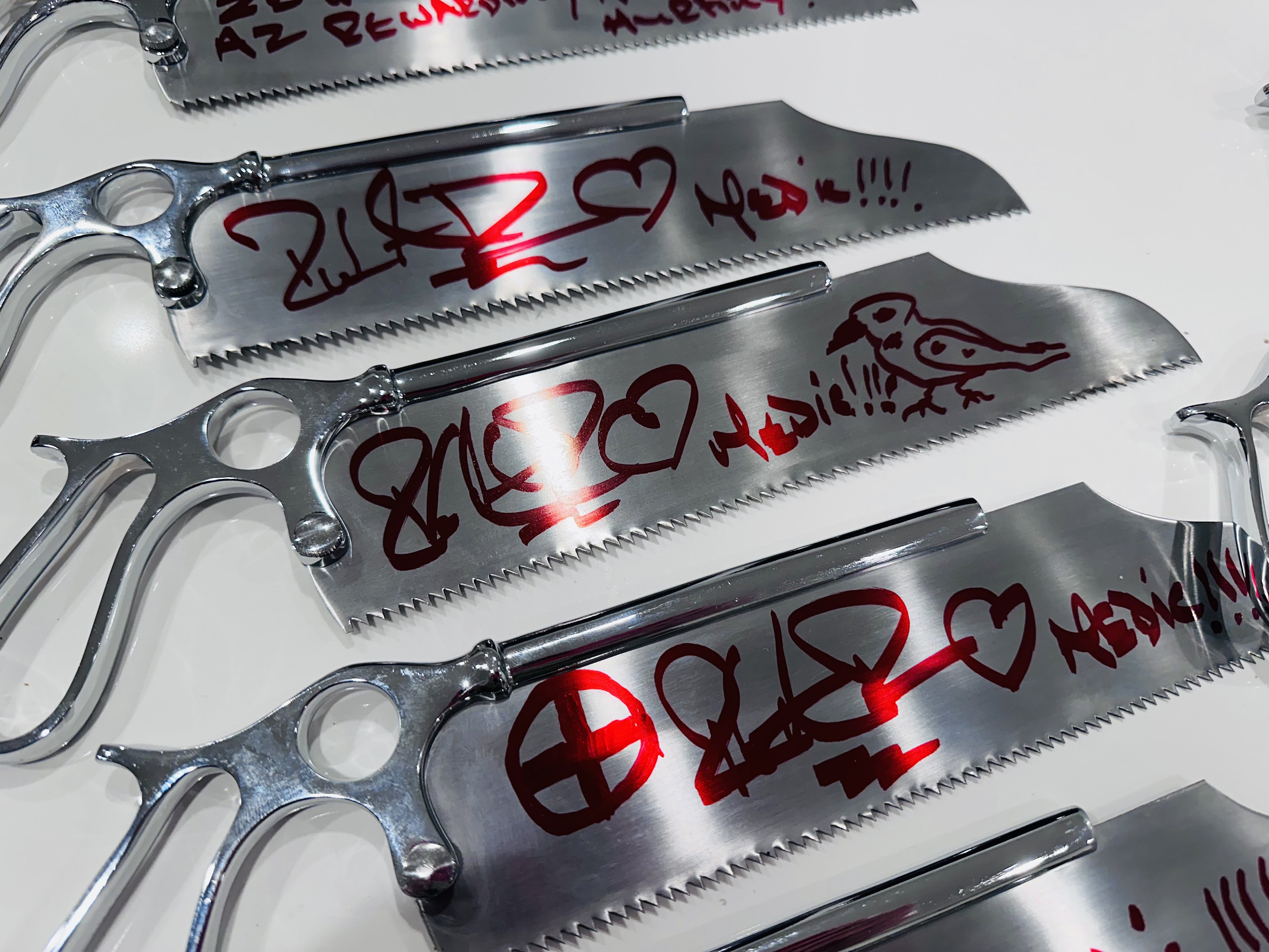 Stainless Steel Bone Saw Signed by Robin Atkin Downes Medic From