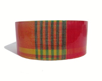 Bracelet Manchette Madras Antilles Resine