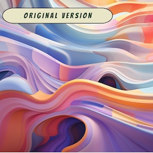 May include: Abstract digital art featuring swirling, flowing lines in shades of pink, blue, orange, and purple.