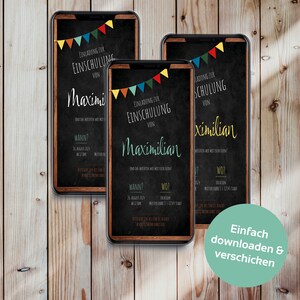 Digital personalized invitation to start school // Invitation to start school via WhatsApp // eCard