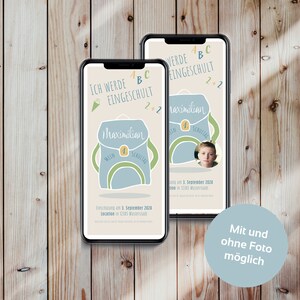 Digital personalized invitation to start school // Invitation to start school via WhatsApp // eCard