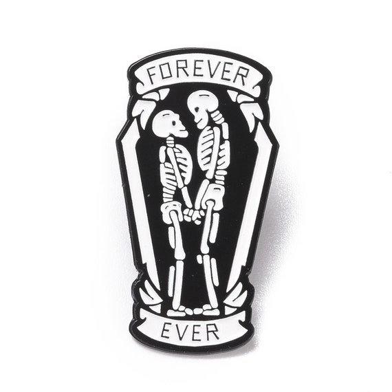 forever together skeleton pin