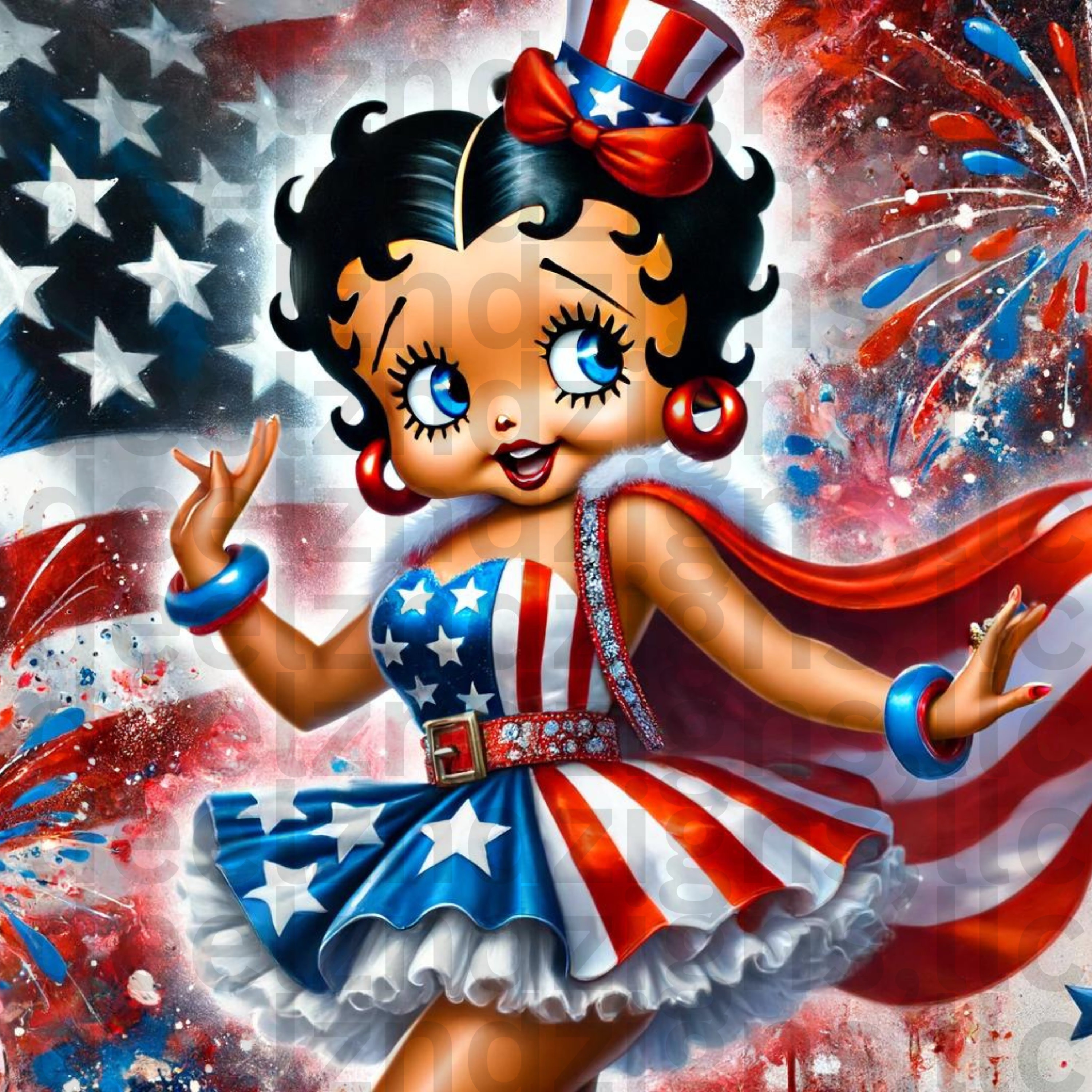4th of July, Betty Bundle,digital Print,digital Download,digital