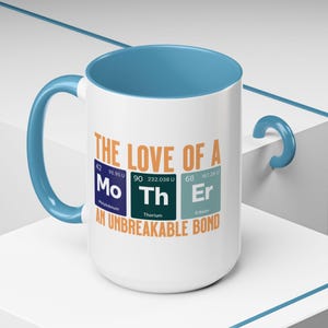 Mothers Gift Chemistry Mug: Fun Periodic Table Coffee Cup Gift for Science Moms, Colorful Ceramic Drinkware