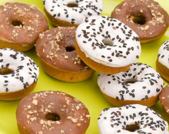 All-Natural Peanut Butter Donuts with Icing