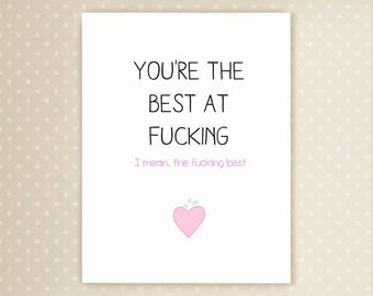 Tarjeta de aniversario atrevida, tarjeta de San Valentín traviesa, tarjeta grosera