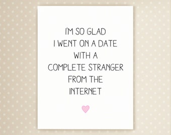 面白い交際カード：オンラインで出会った、見知らぬ人