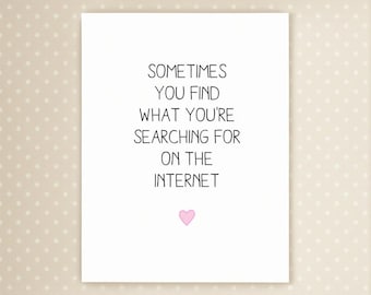 Funny Online dating Card
