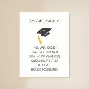 ¡Felicitaciones, lo lograste! / Tarjeta de graduación divertida / Tarjeta de graduación / Feliz graduación / Graduación 2024