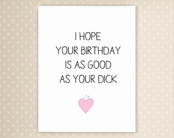 Raunchy Birthday Card for Him: Cheeky Rude Gift