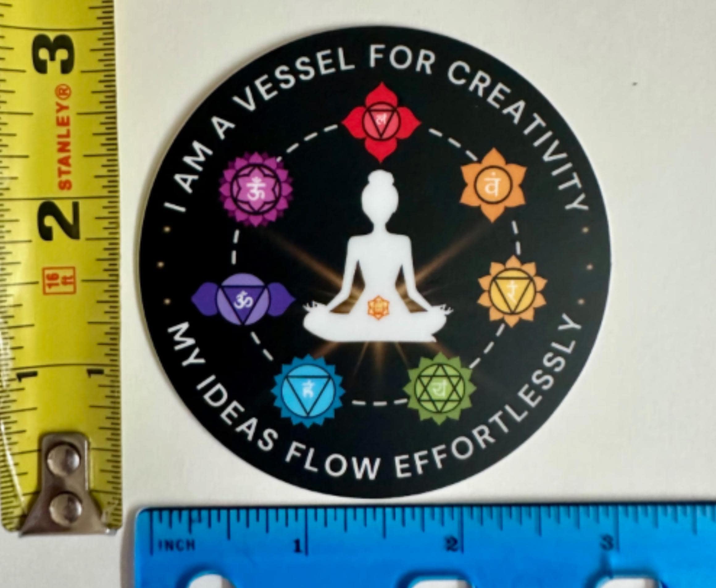 Sacral Chakra Sticker With Positive Affirmation for Creativity ...