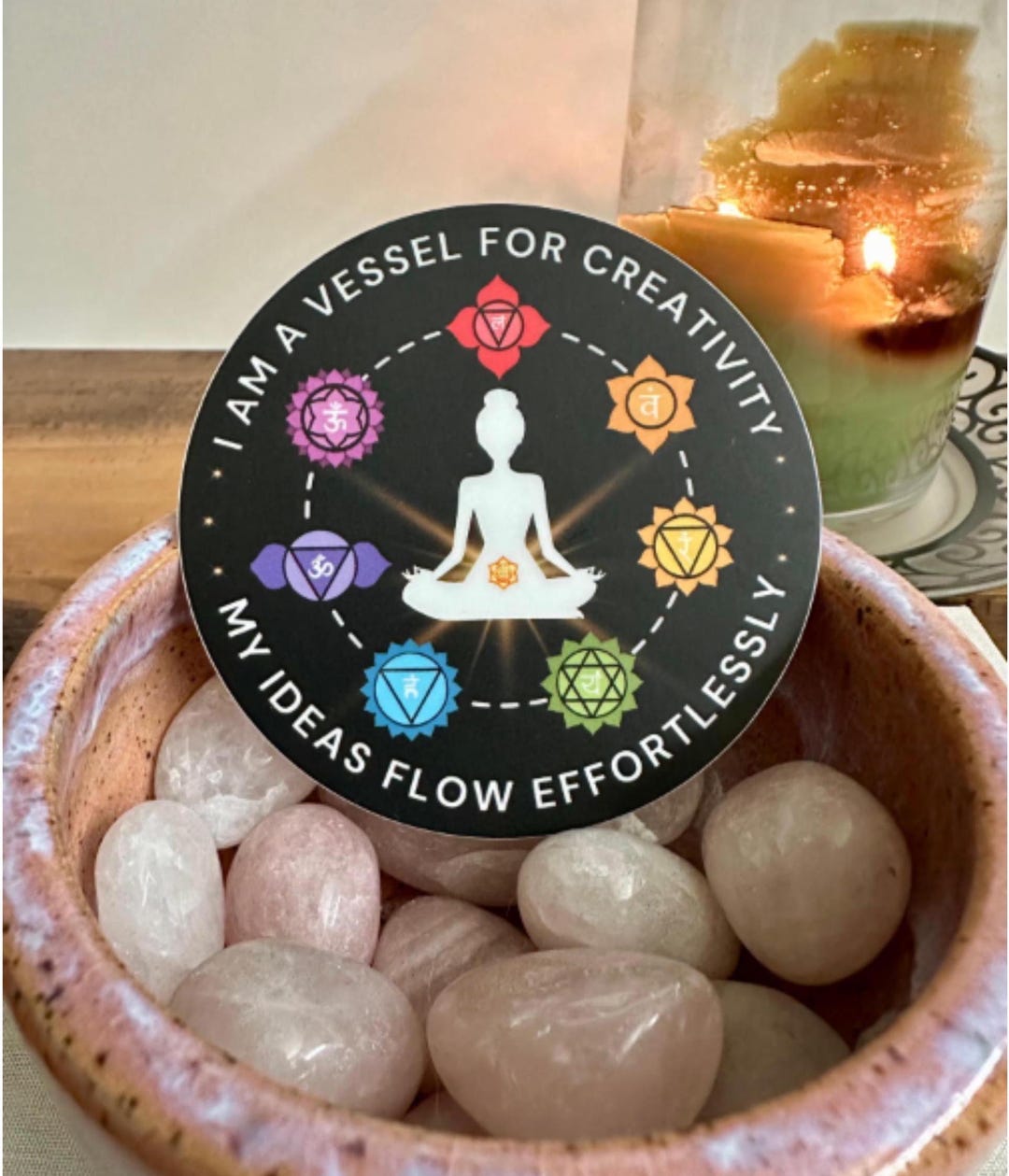Sacral Chakra Sticker With Positive Affirmation for Creativity ...