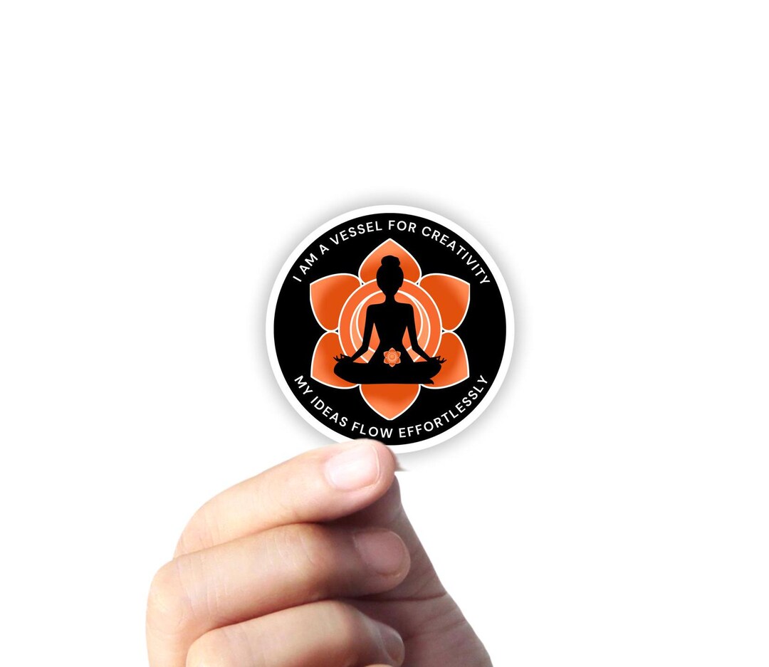 Sacral Chakra Daily Positive Affirmation Sticker, Intention Setting and ...